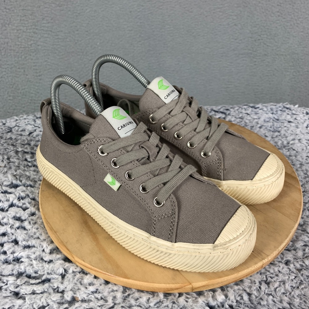 Cariuma Oca Sneakers Womens 8‎ Mens 6.5 Grey Low Top Canvas Skate 100103G09W